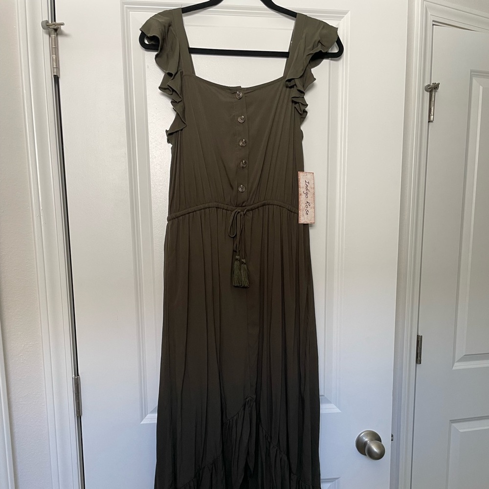 Women’s Green Ruffled dress